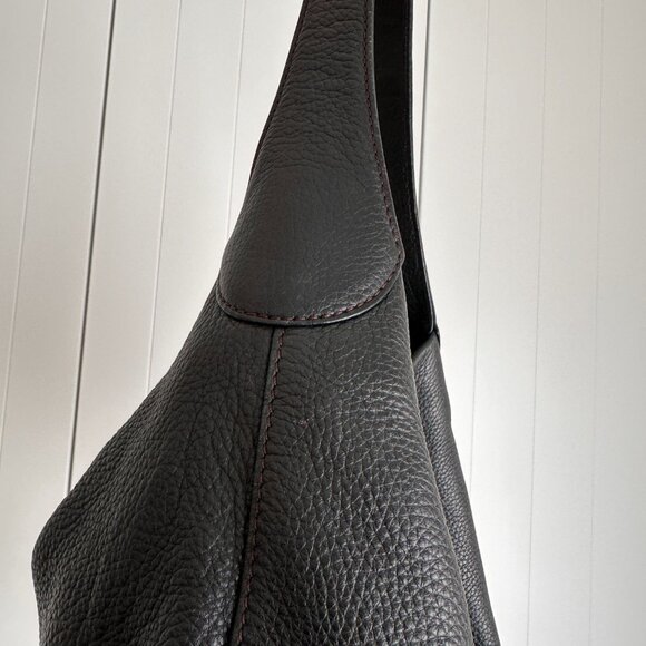 Vintage Dooney and Bourke Pebbled Leather Lock Annalisa Hobo - Picture 4 of 15